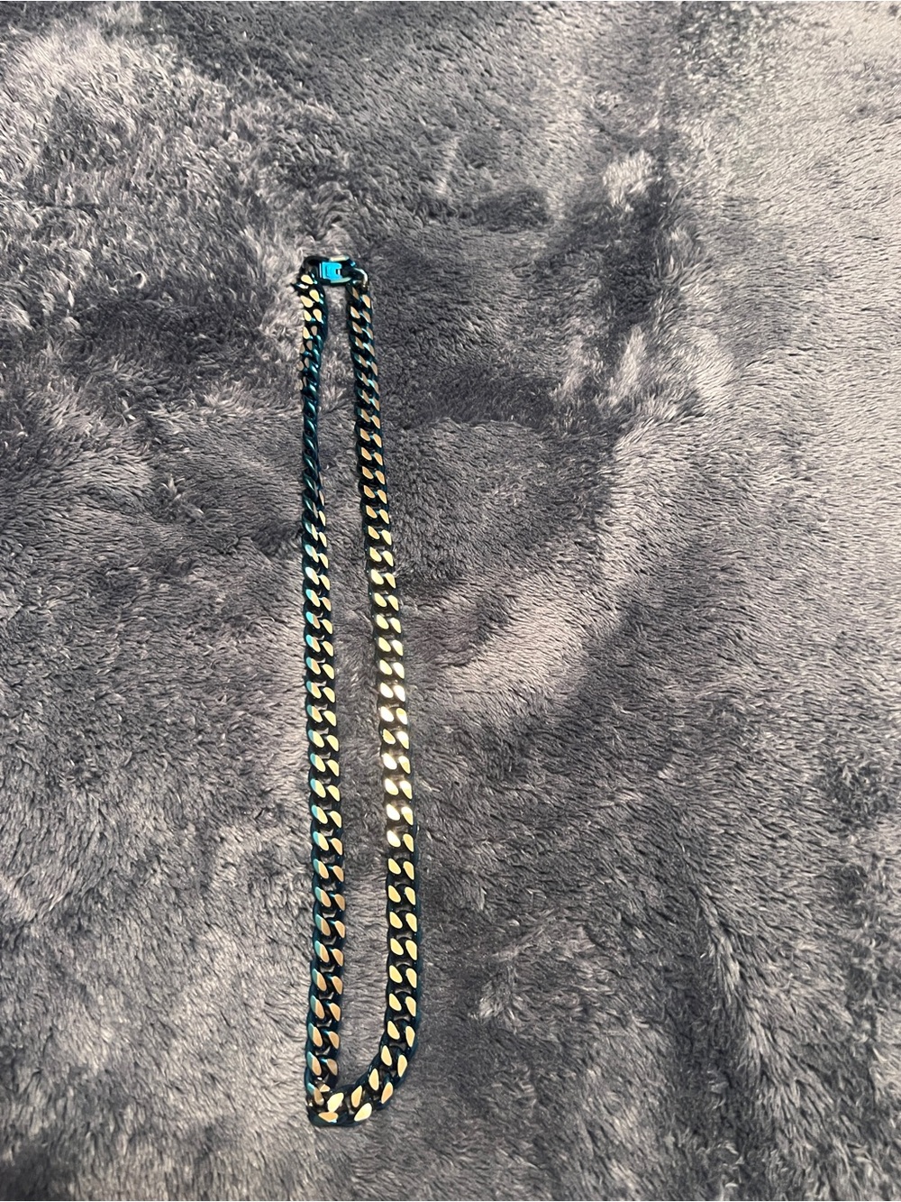 Kay’s Curb Chain Necklace Solid Stainless Steel & Blue Ion-Plating
